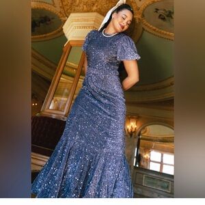 Ivy City Co Melrose dress in Steel